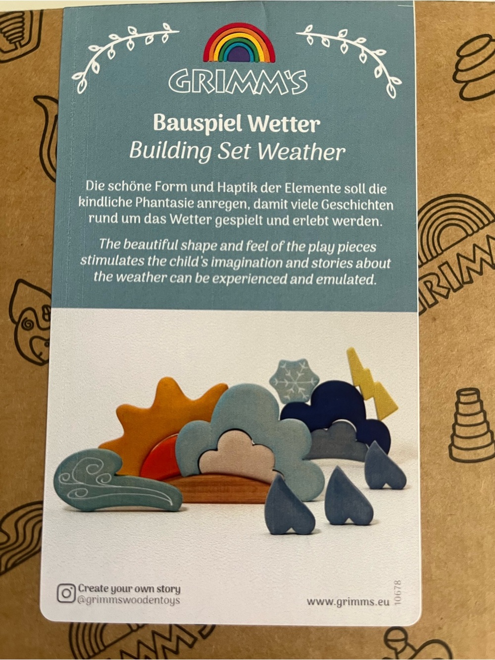 Grimm’s wooden Weather Set NEW! Waldorf Montessori
